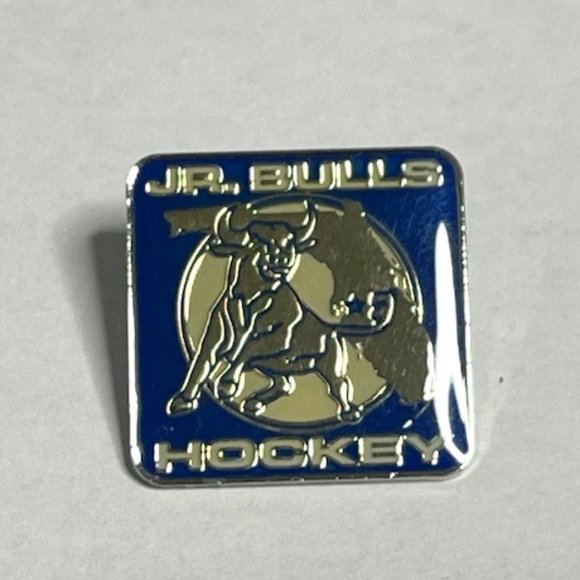 Jr. Bulls Youth Hockey Tampa, Florida Lapel Hat Pin 1" - Picture 1 of 6